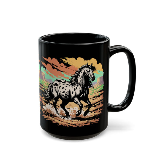 Appaloosa Color Pop Black Mug (15oz)