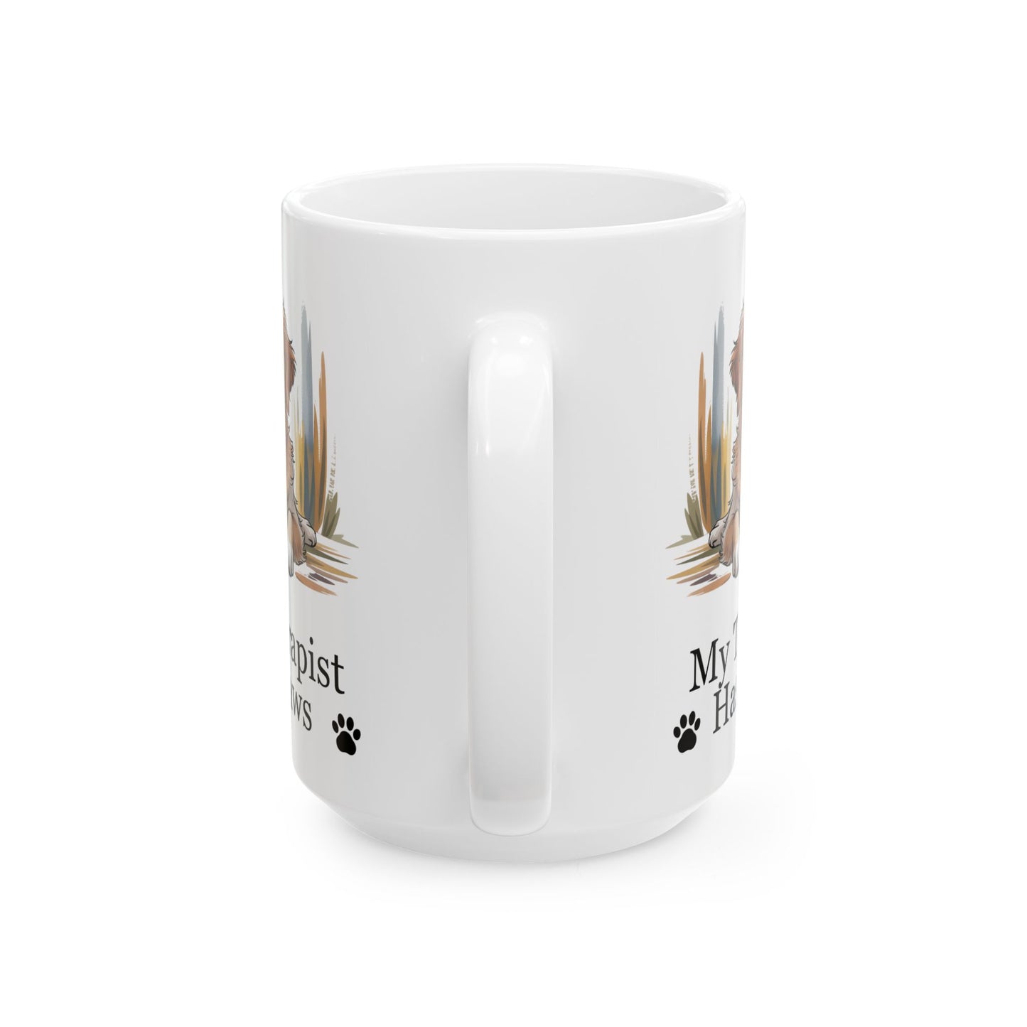 My Therapist Has Paws Dog Ceramic Mug, ( Labrador 15oz)