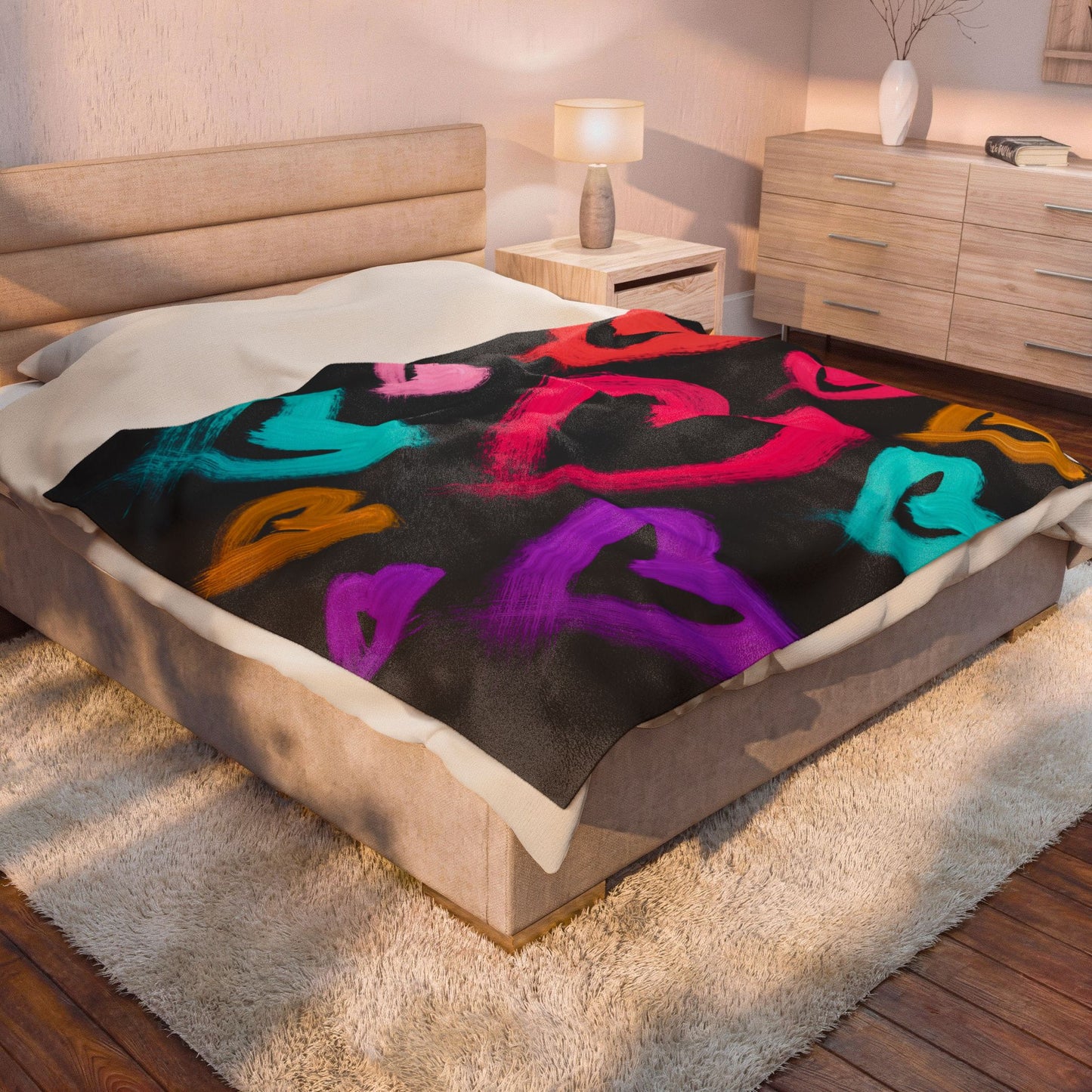 Wendy's Hearts Velveteen Plush Blanket