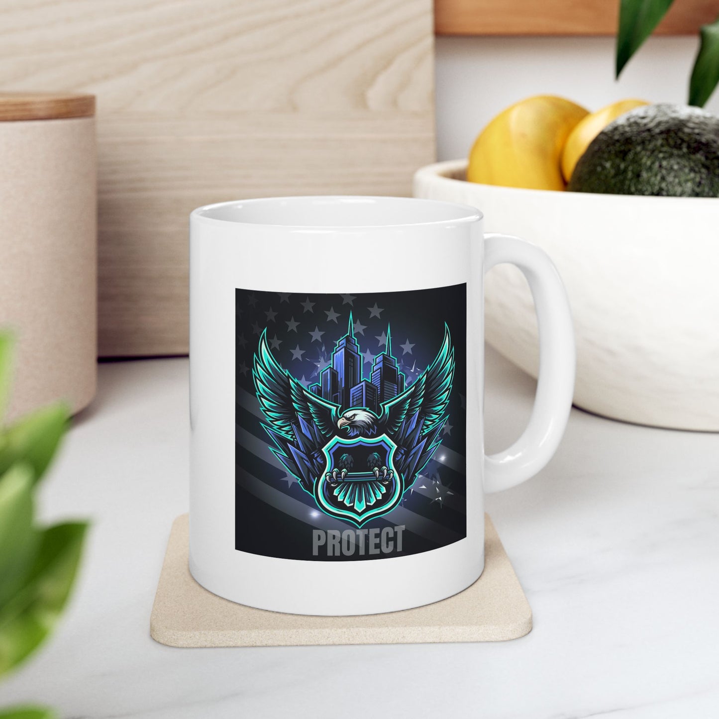 Celestial Wings Ceramic Mug | Unique Gift for Fantasy Lovers | 11oz, 15oz Coffee Cup | Inspirational Decor | Perfect for Birthdays, Holidays