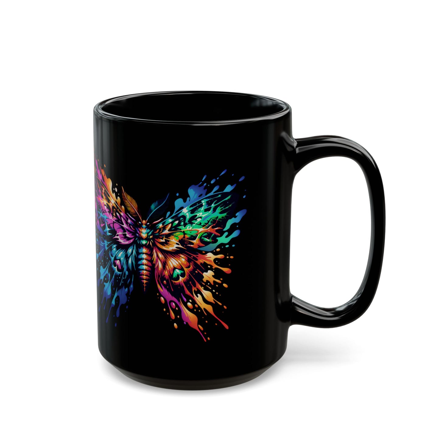 Moth Black Mug (15oz)
