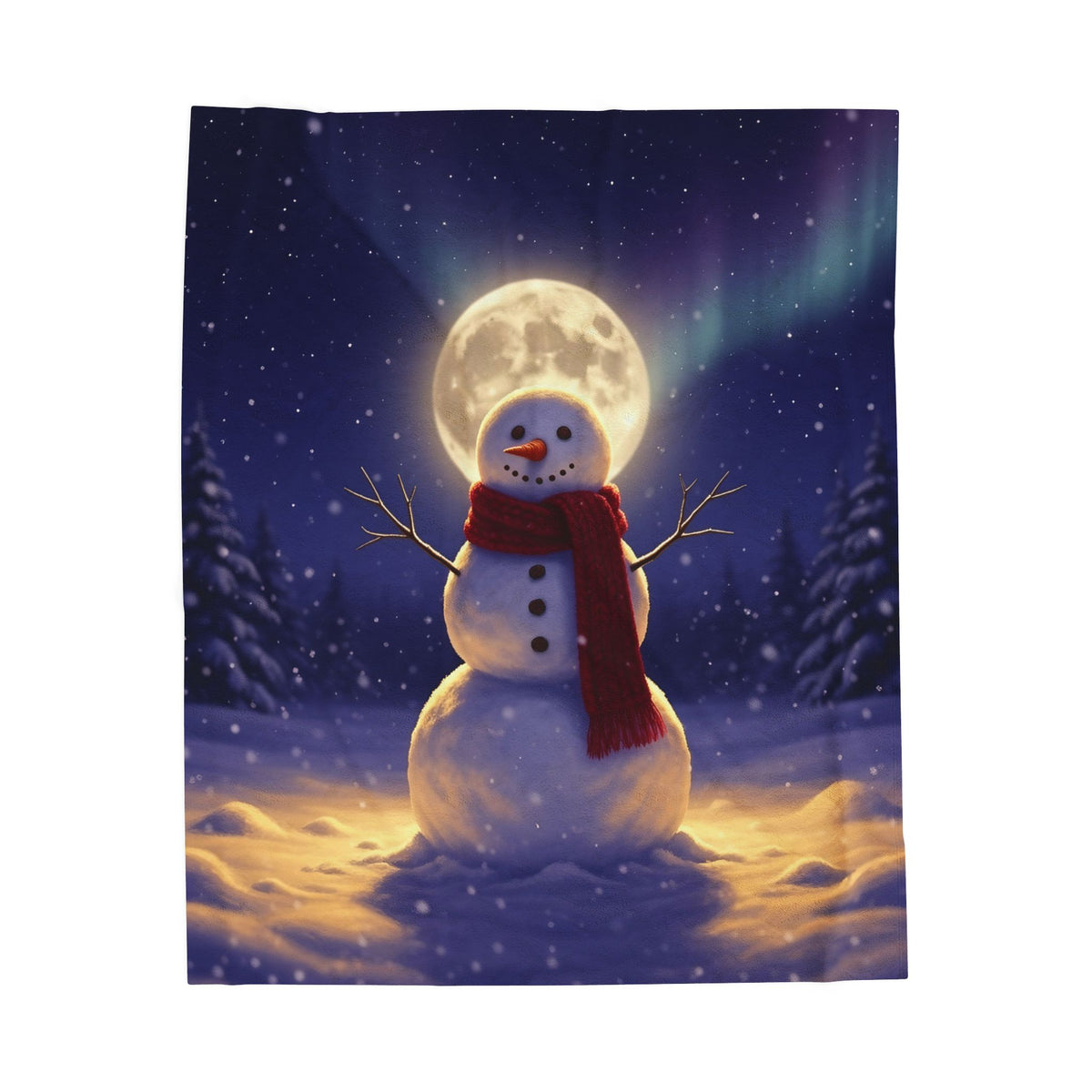 Snowman Velveteen Plush Blanket