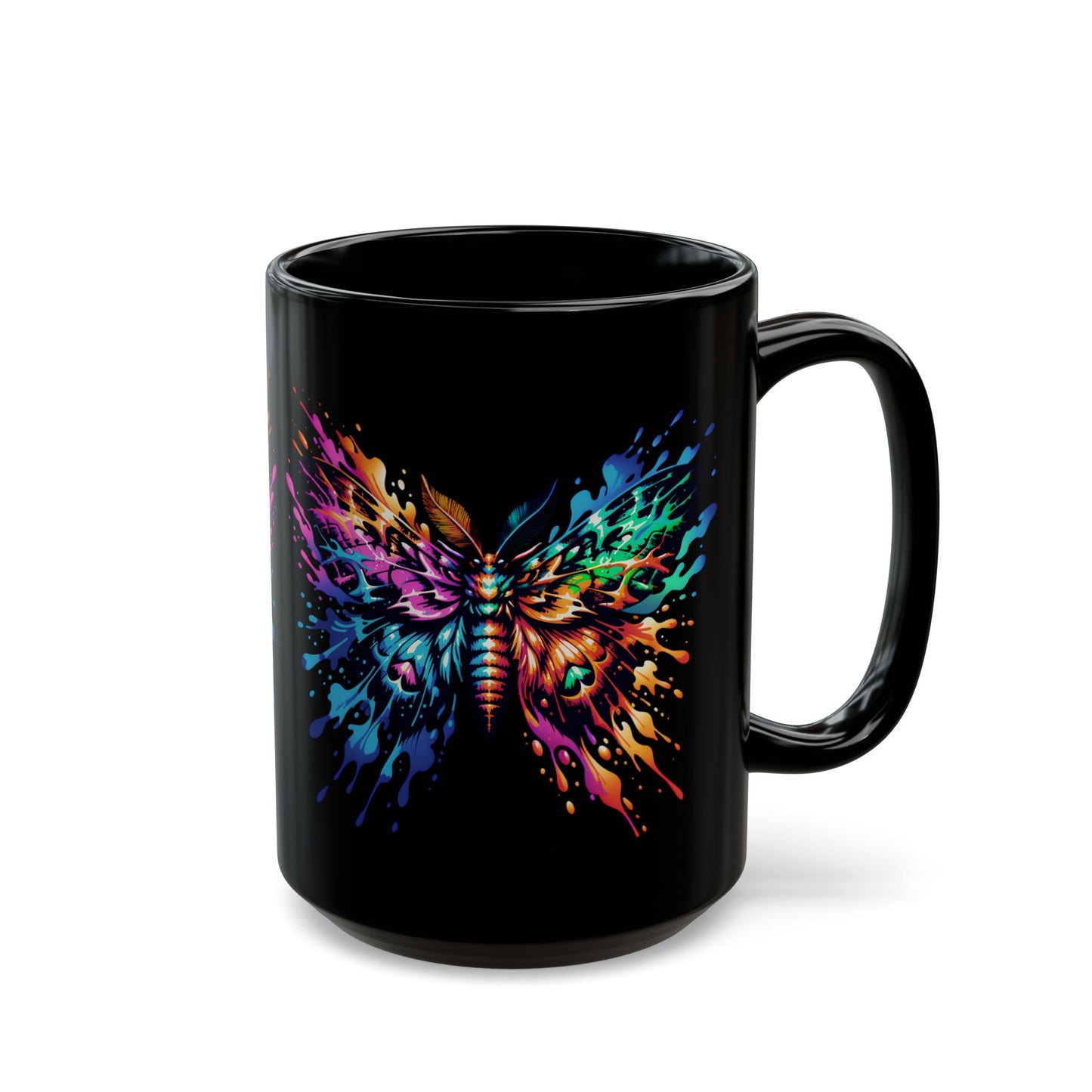 Moth Black Mug (15oz)