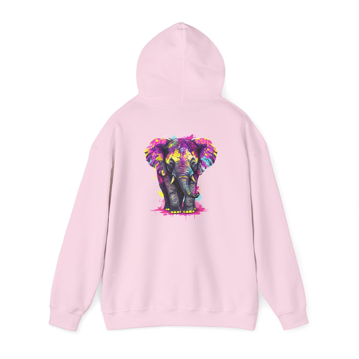 Colorful Elephant Art Hoodie for Men & Women, Cozy Heavy Blend Sweatshirt