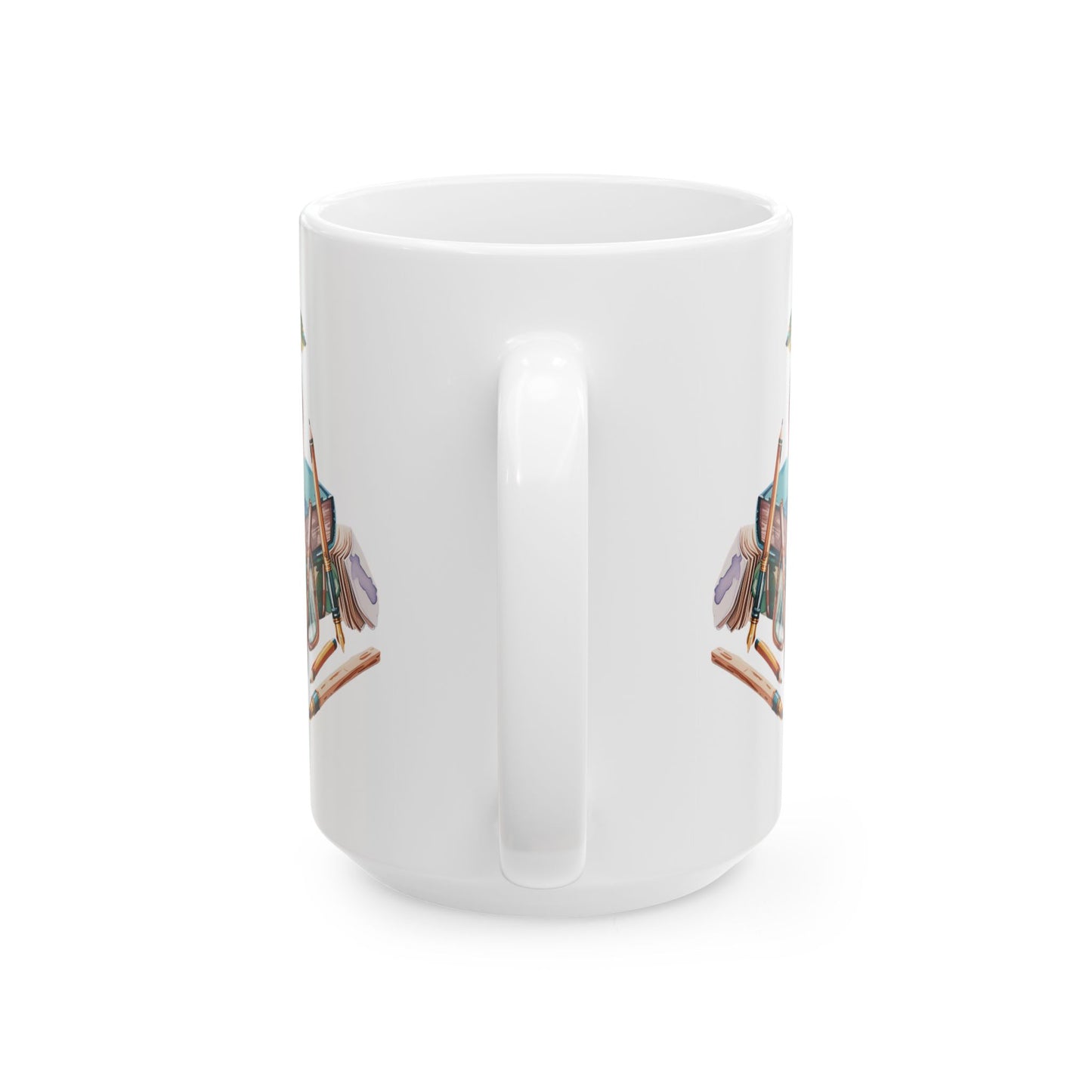Teacher Apple White Ceramic Mug, (11oz, 15oz)