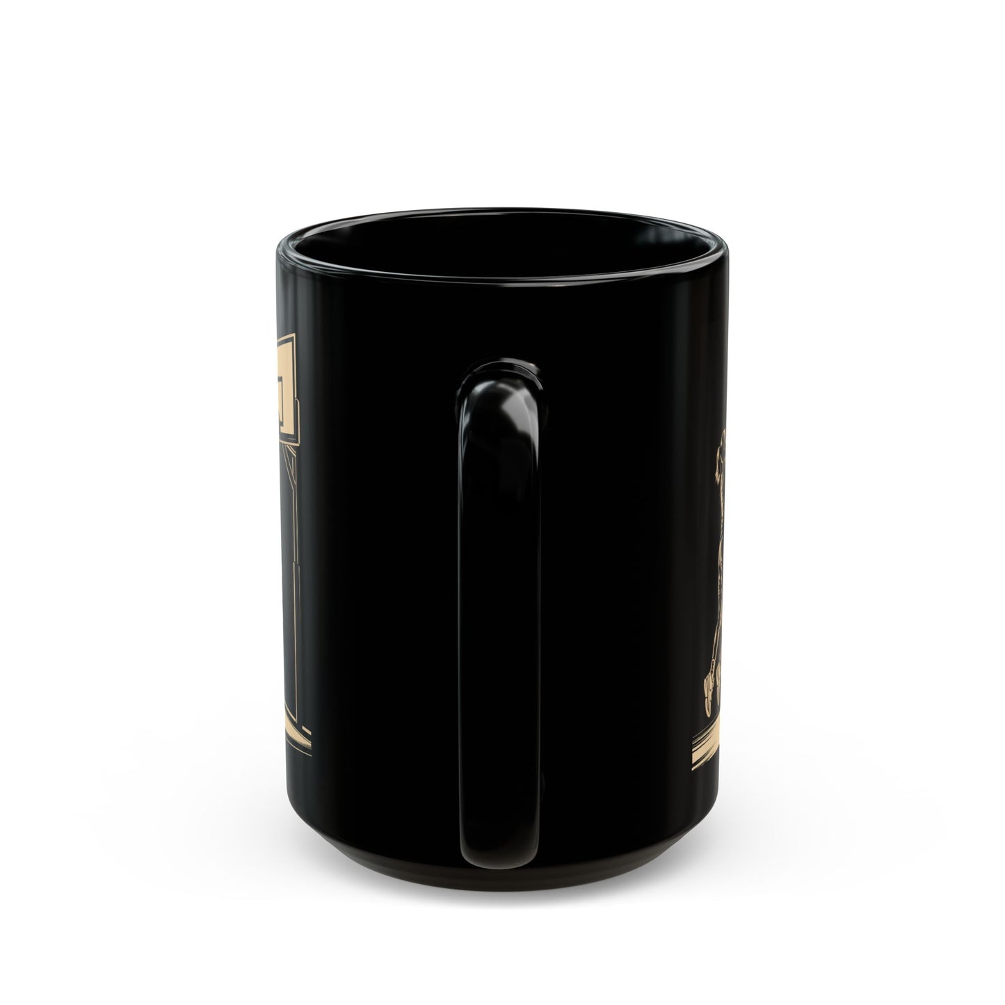 Basketball 'Reps Don't Retire' Black Coffee Mug ( 15oz)