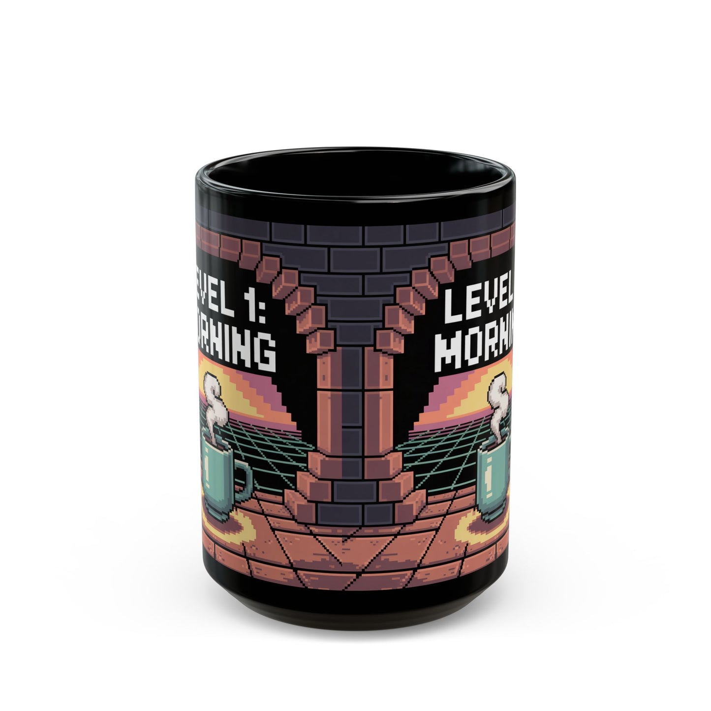 Retro Gaming Level 1 Morning Mug, Video Game Mug, Gift for Gamers, Coffee Lovers, Geeky Home Decor, Gaming Accessory