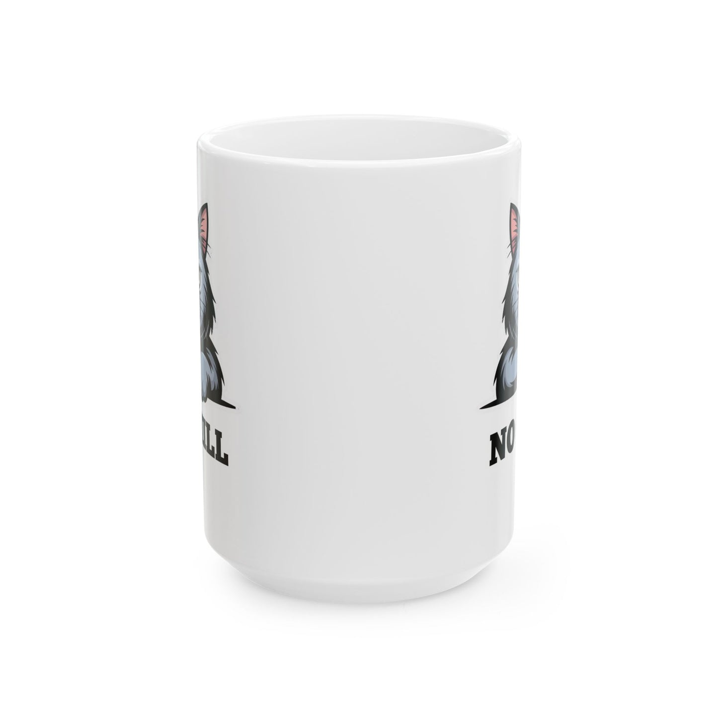 Funny Cat Coffee Mug – Angry Cat Mug for Work and Home – “No Chill” Design