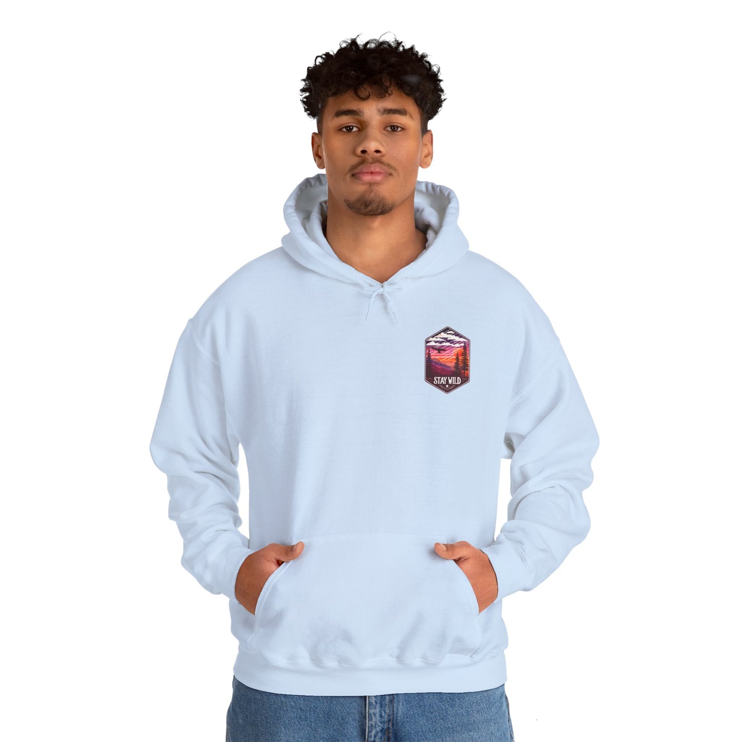 Retro Vibe Unisex Heavy Blend™ 'Stay Wild' Hooded Sweatshirt - Perfect for Chill Days and Cozy Nights