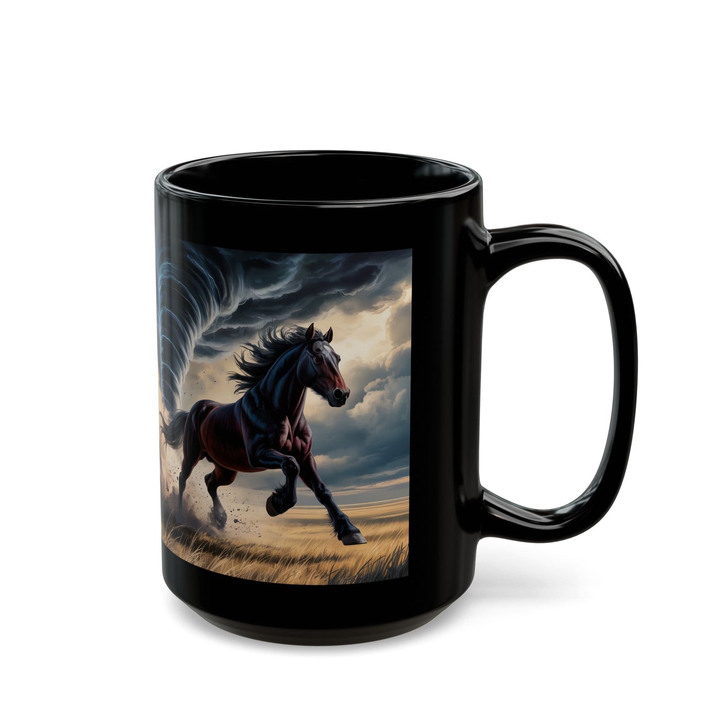 Tornado Horse Black Mug (11oz, 15oz)