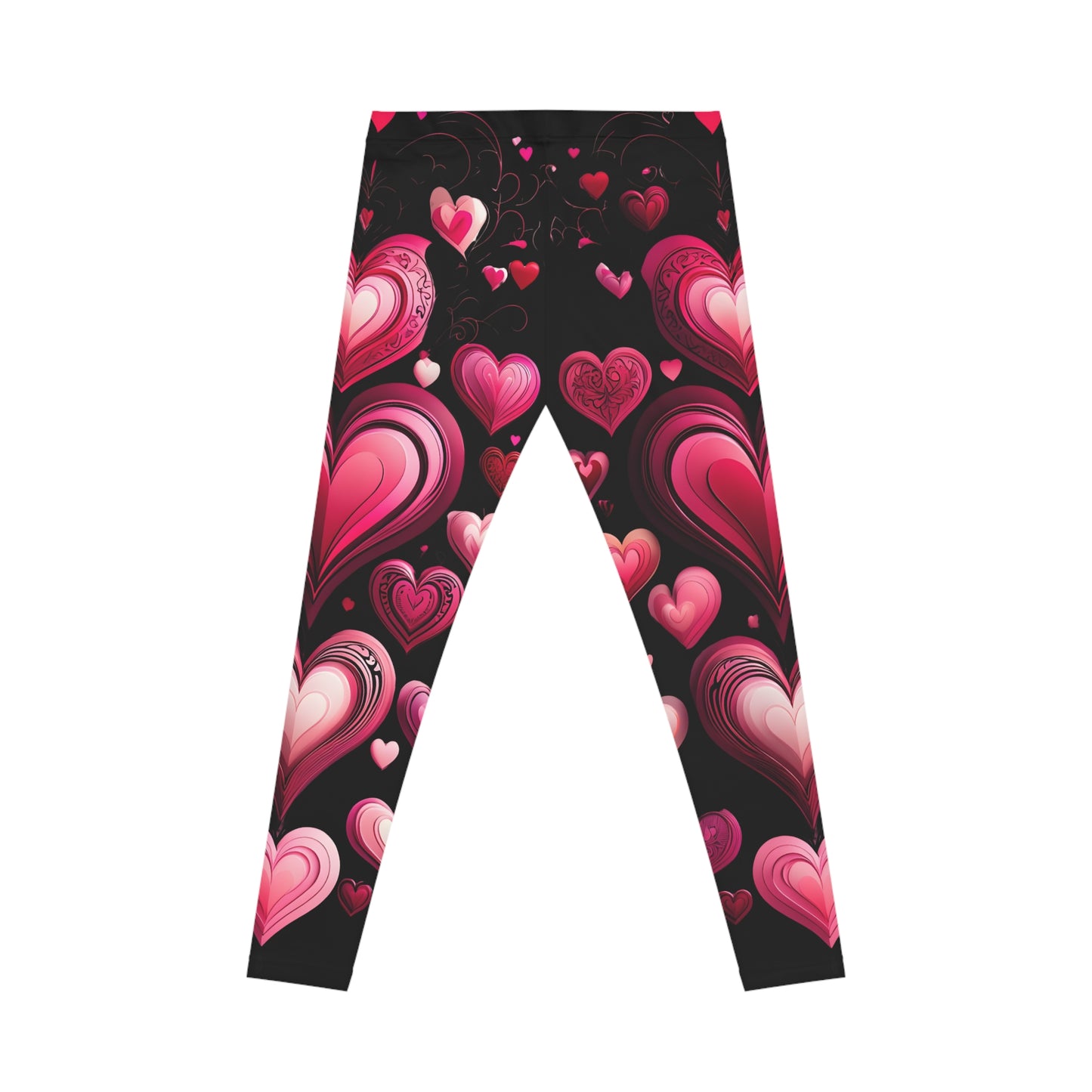 Heart Print Women's Casual Leggings - Romantic & Trendy Activewear