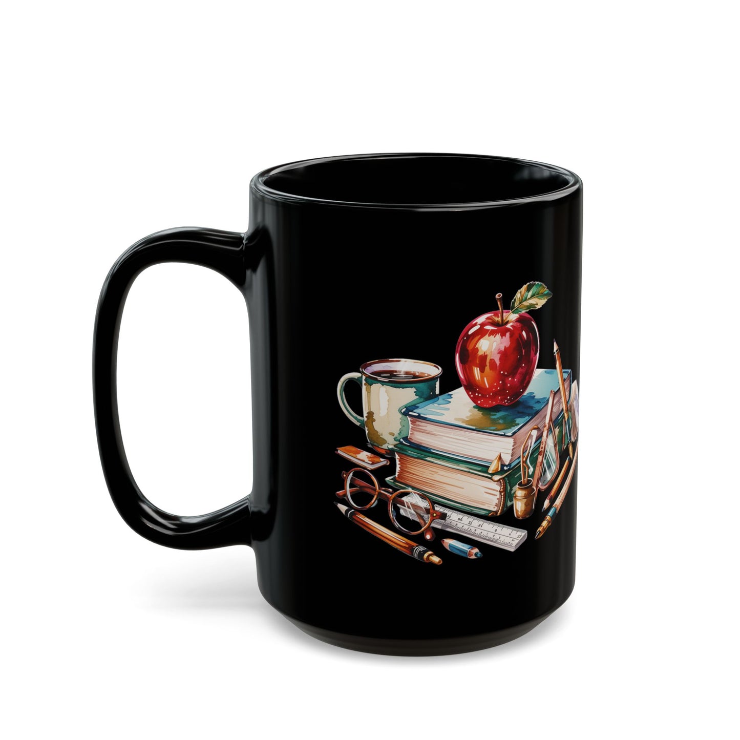 Teacher - Apple Black Mug (11oz, 15oz)