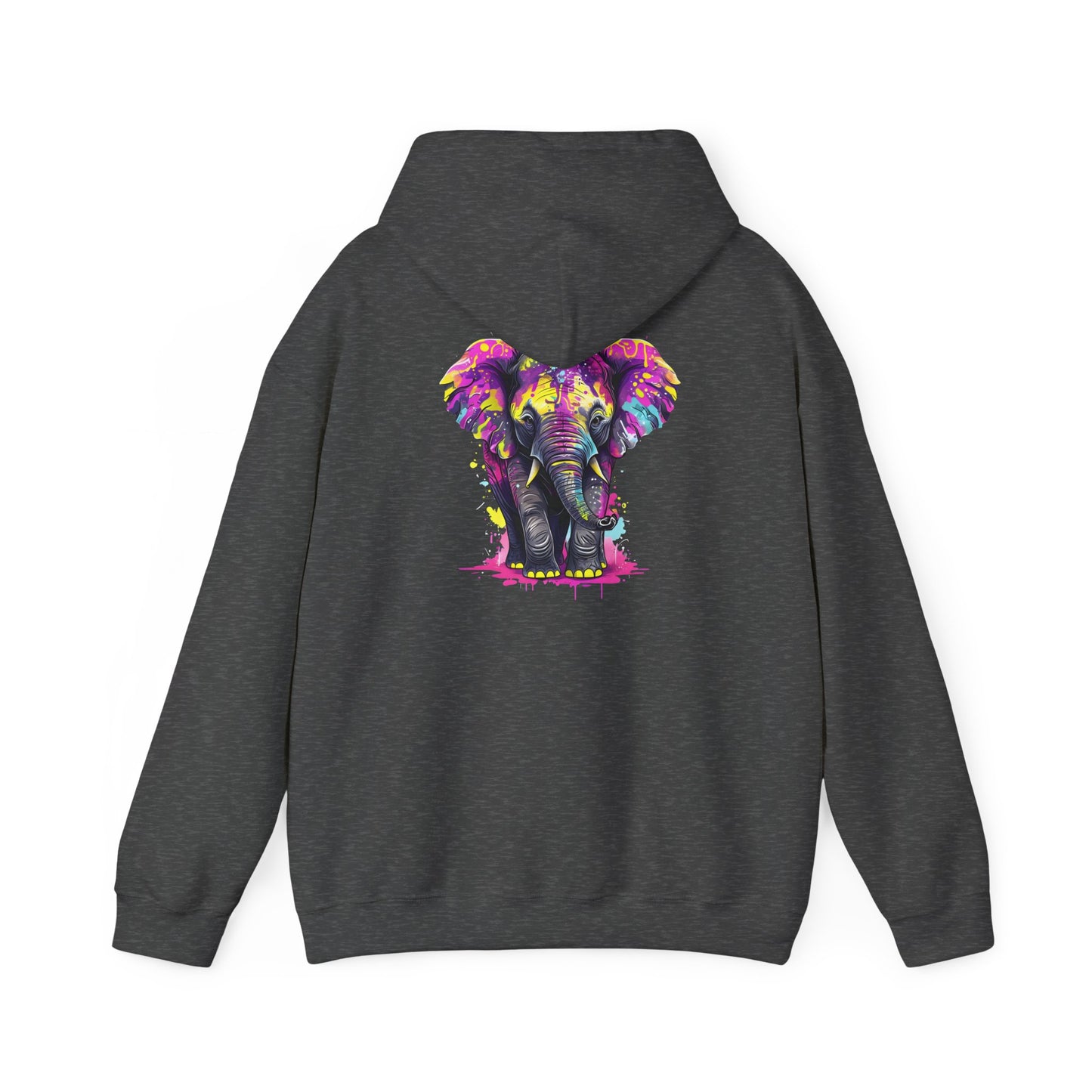 Colorful Elephant Art Hoodie for Men & Women, Cozy Heavy Blend Sweatshirt