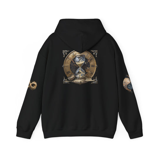 Cosmic Time Unisex Heavy Blend™ Hoodie - Unique Space-Inspired Design