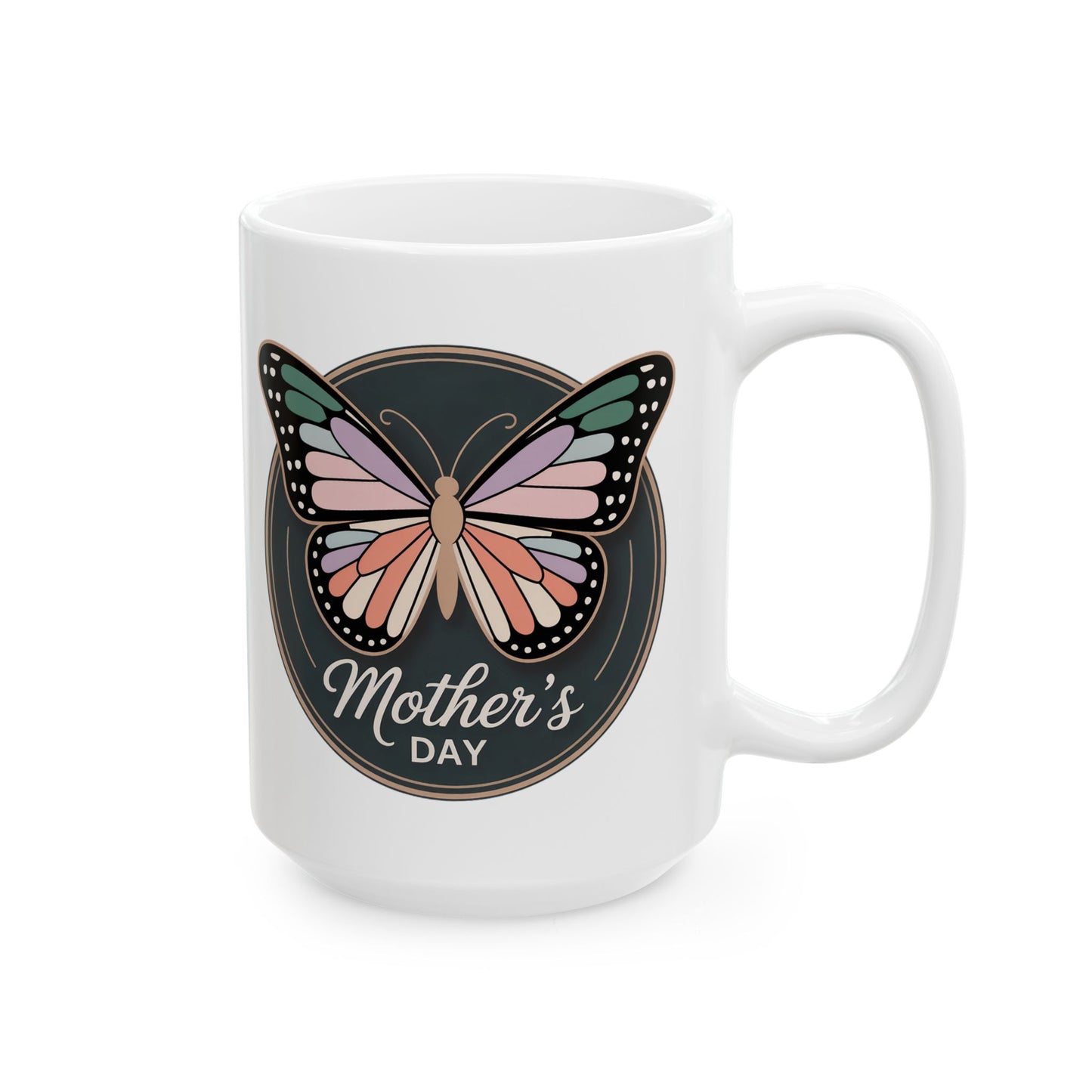 Mother's Day Butterfly Ceramic Mug, (15oz)