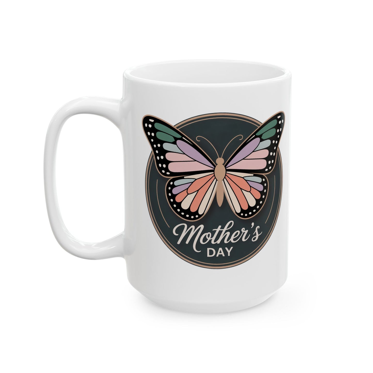 Mother's Day Butterfly Ceramic Mug, (15oz)