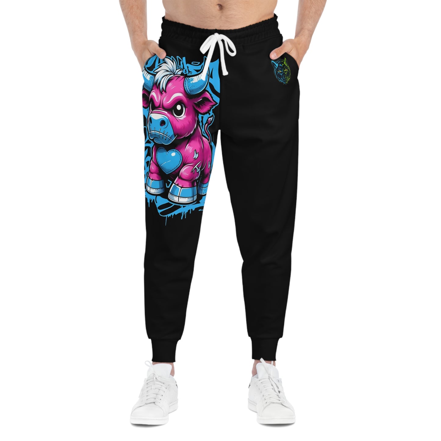 Lair Gadgets Pink Cartoon Bull Athletic Joggers for Comfort and Style