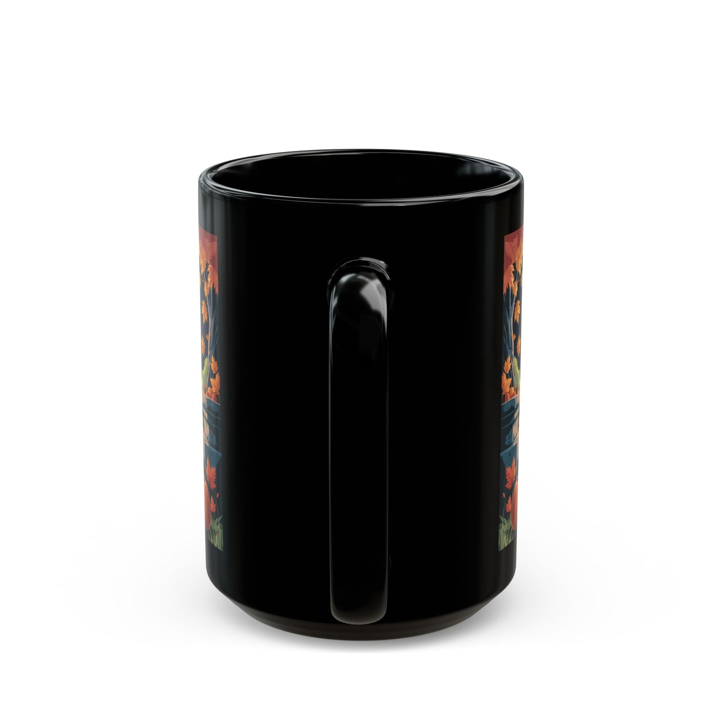 Cat full background Black Mug (15oz)