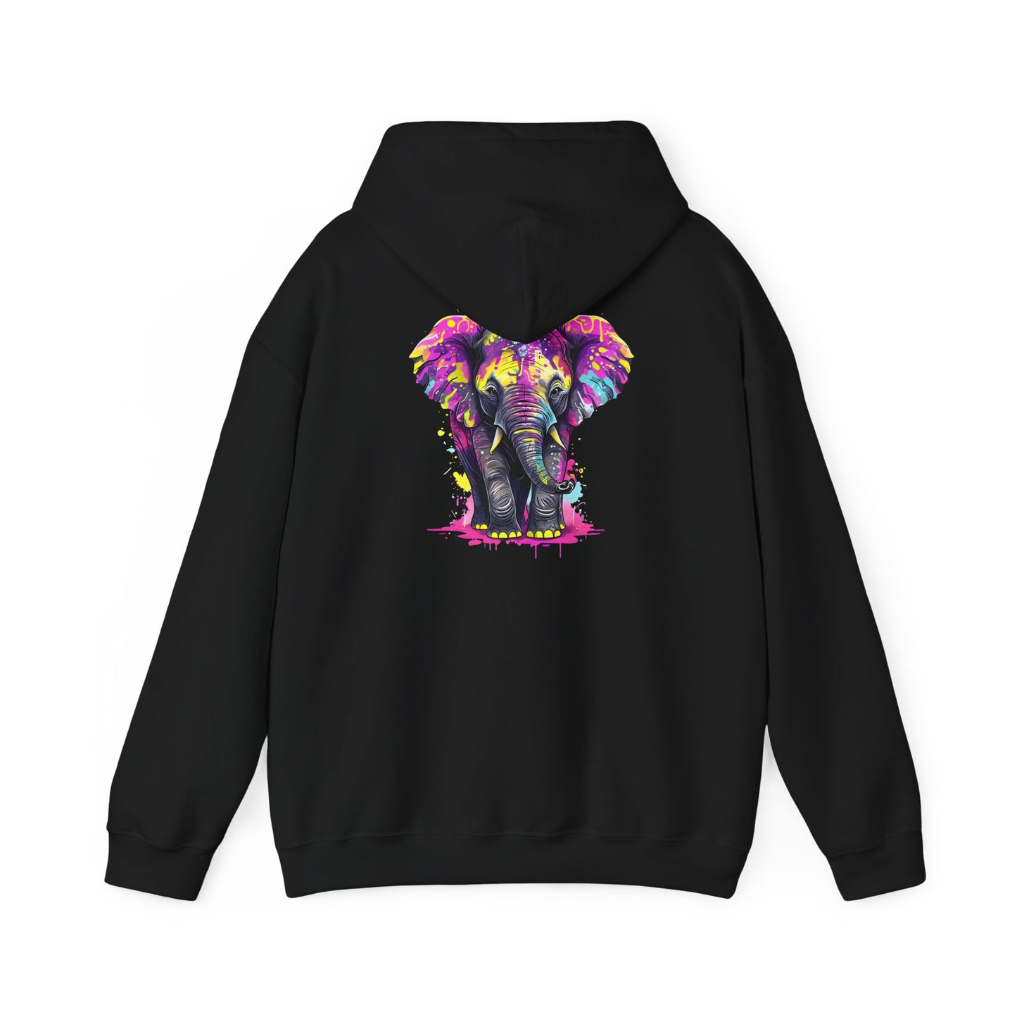 Colorful Elephant Art Hoodie for Men & Women, Cozy Heavy Blend Sweatshirt