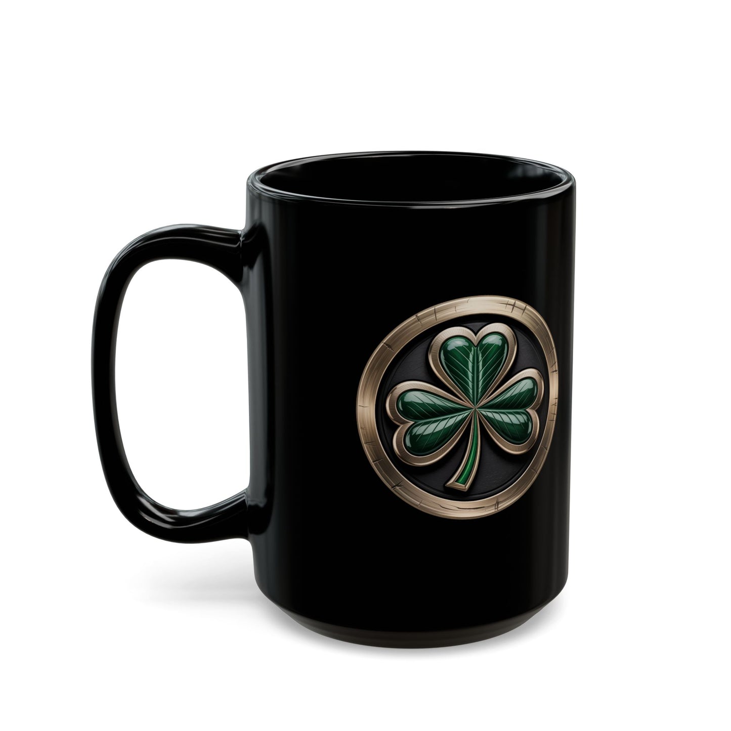 Lair Gadgets Shamrock Black Mug (15oz) and 11oz