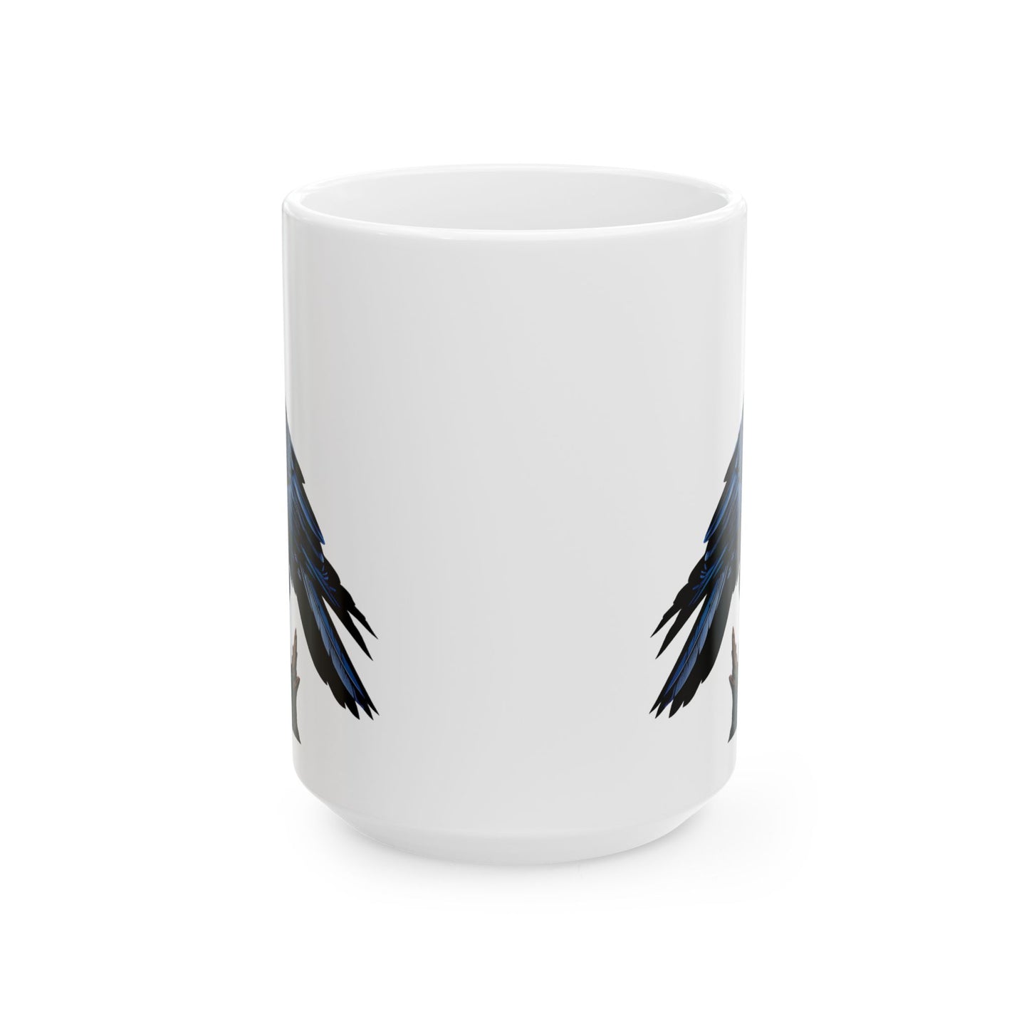 Raven Lover White Ceramic Mug, (11oz, 15oz)