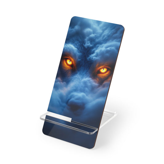 Wolf Spirit Smartphone Stand - Artistic Mobile Display Holder for Home & Office