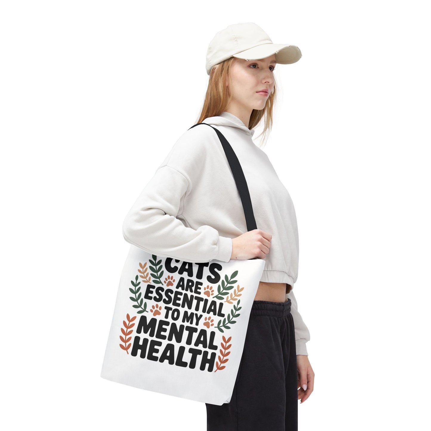 Cats are Essential to my Mental Health Tote Bag (AOP)
