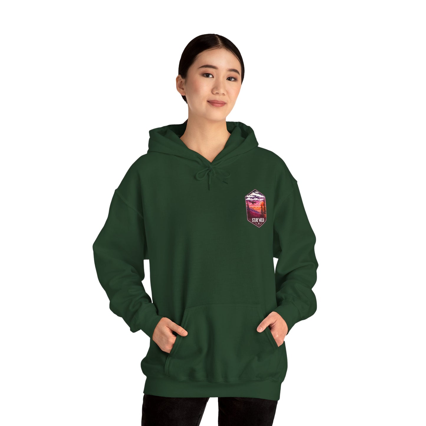 Retro Vibe Unisex Heavy Blend™ 'Stay Wild' Hooded Sweatshirt - Perfect for Chill Days and Cozy Nights