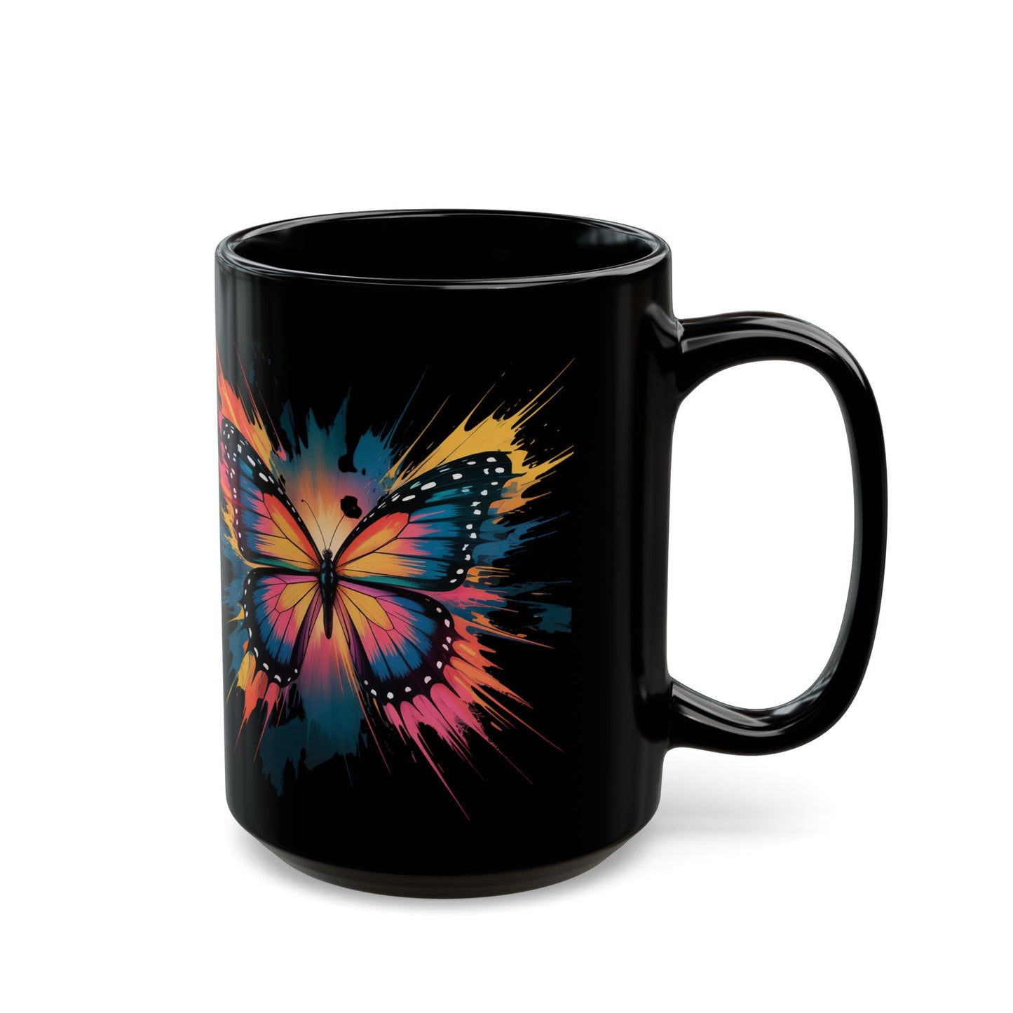 Butter Splash Black Mug (15oz)