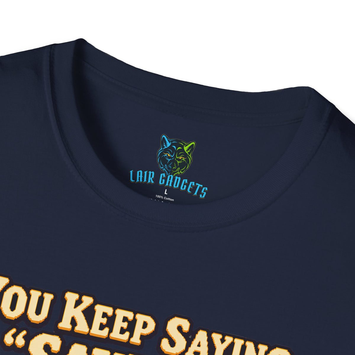 You Keep Saying Saved I Don’t Think You Did pixel art RPG graphic tee, alternate view
