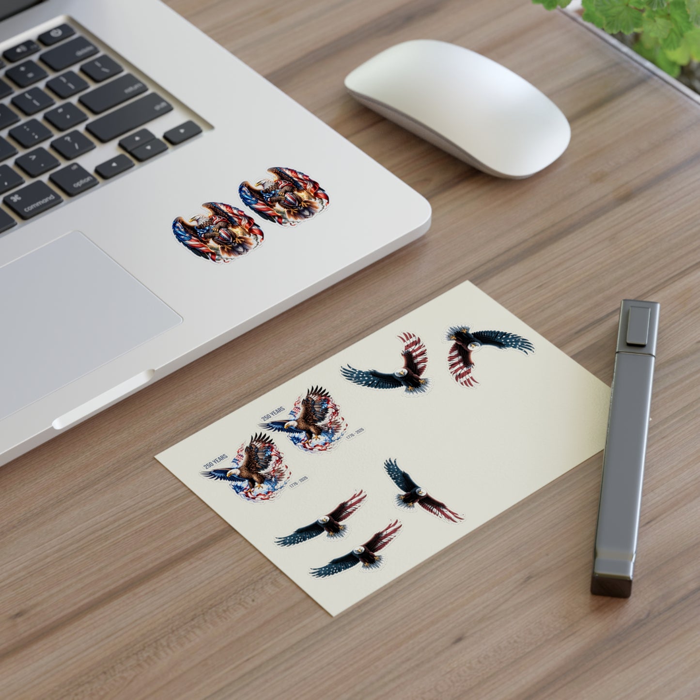 Patriotic Eagle Vinyl Sticker – USA Flag Graphic Decal by Lair Gadgets