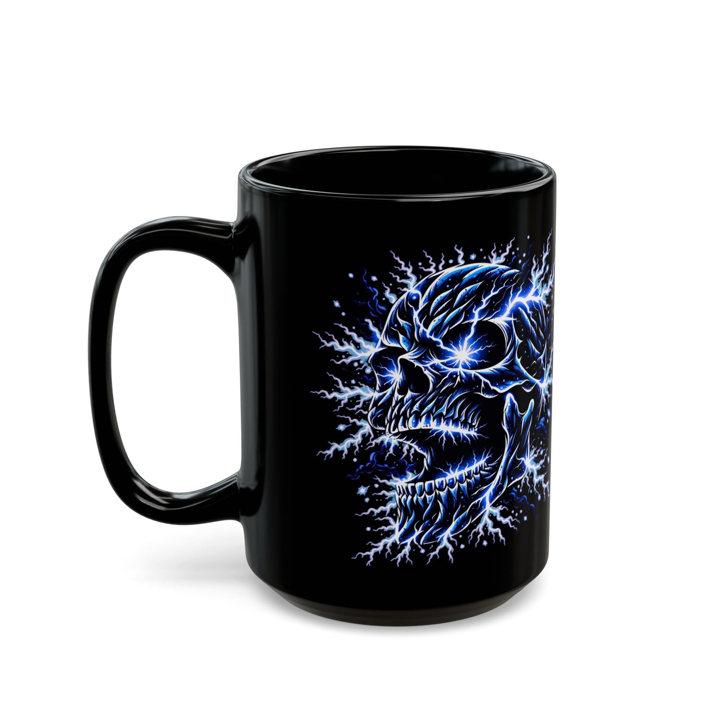Lightning Skull Black Mug (11oz, 15oz)