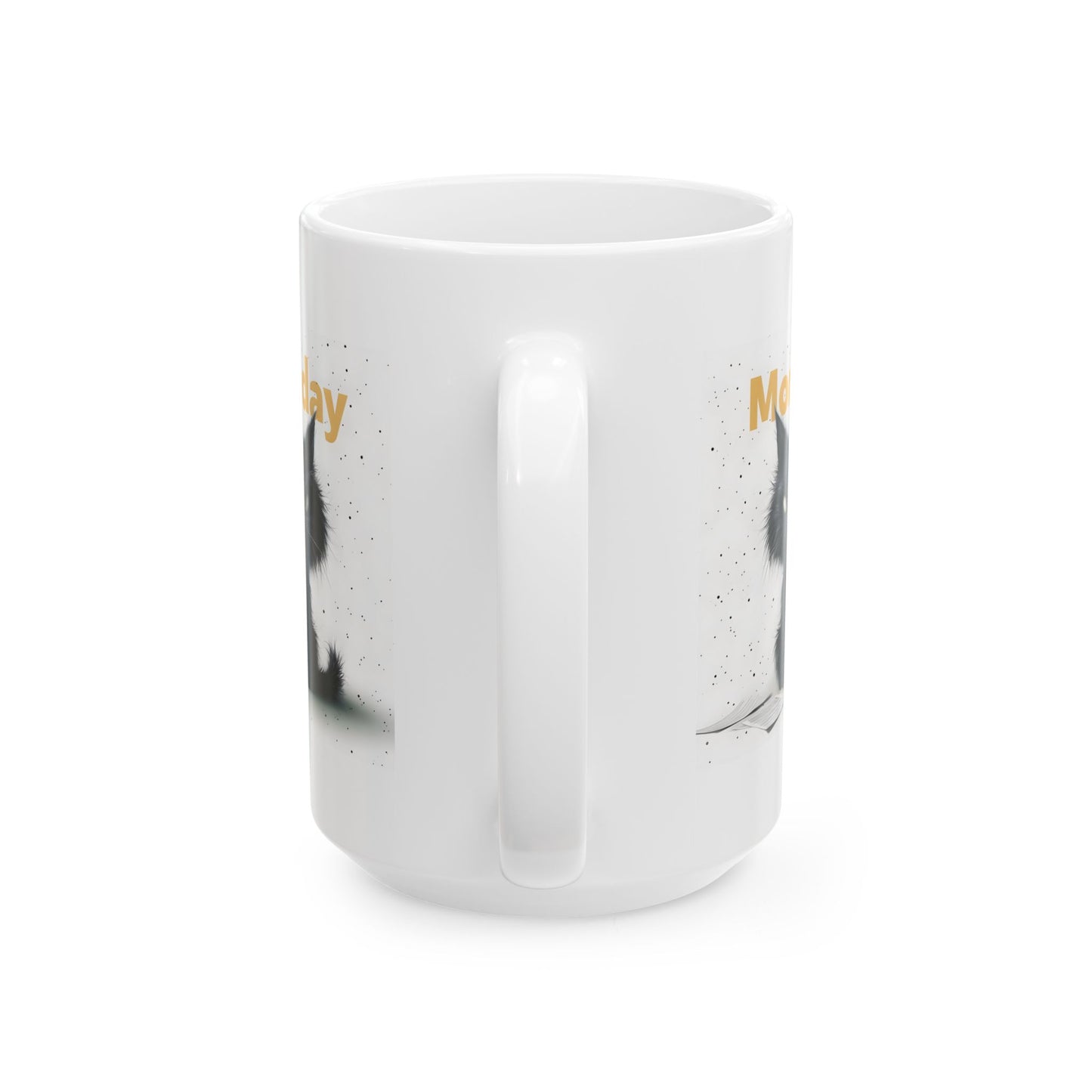 Motivational Cat Ceramic Mug - Perfect for Coffee Lovers, 15oz