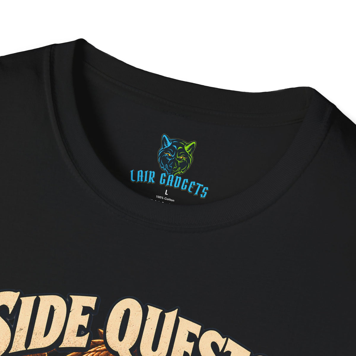 Side Quests Main Problems dragon knight graphic tee, alternate view