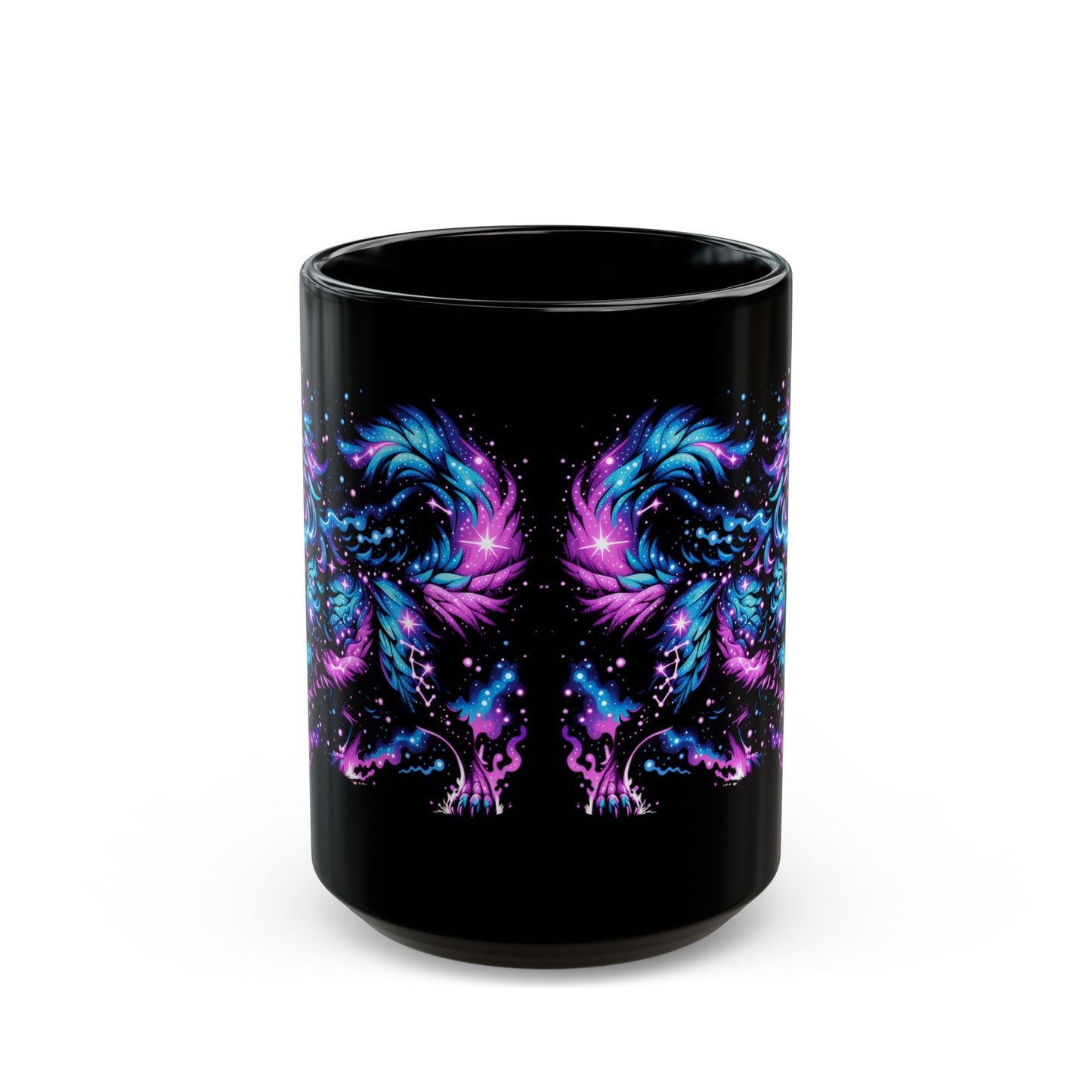 Cosmic Wolf Black Mug (11oz, 15oz)