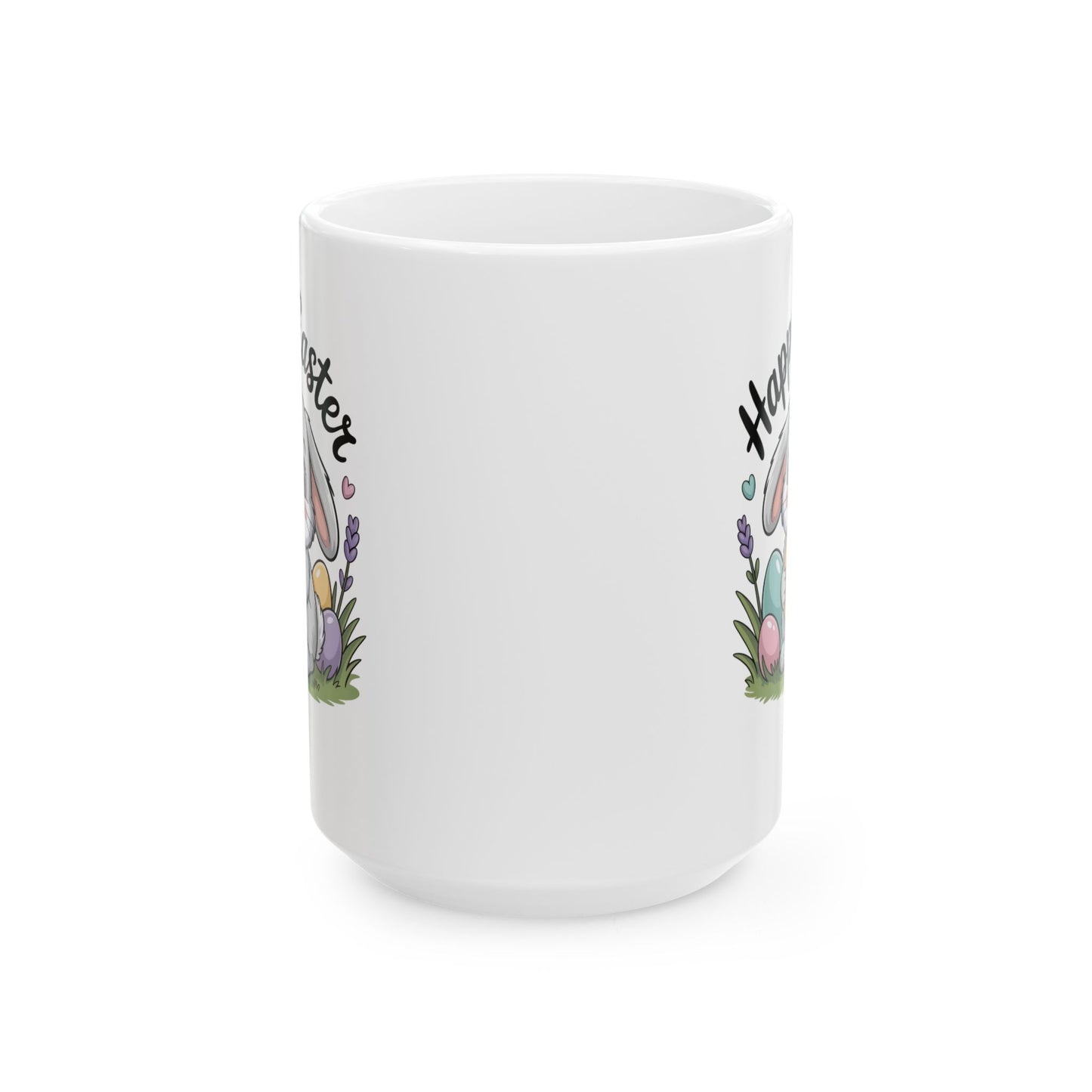Happy Easter Bunny Coffee Mug 15oz Ceramic – Cute Spring Holiday Gift by Lair Gadgets - B0GKDCQ1DH