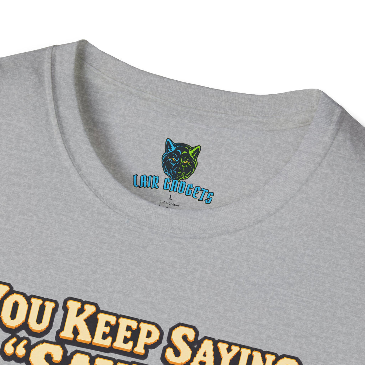 You Keep Saying Saved I Don’t Think You Did pixel art RPG graphic tee, alternate view