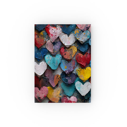 Colorful Heart Design Hard Backed Journal