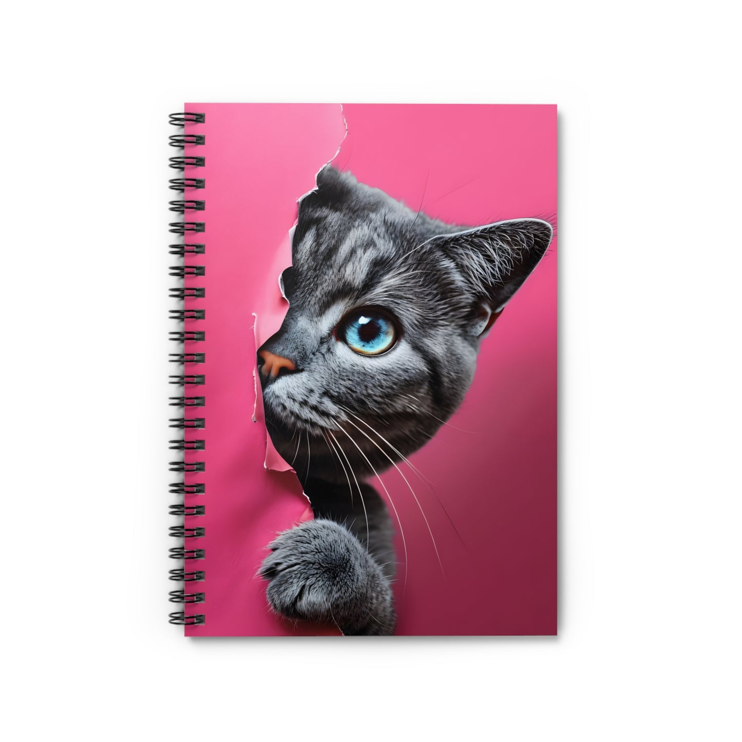 Cute Cat Spiral Notebook - Ruled Lines for Cat Lovers