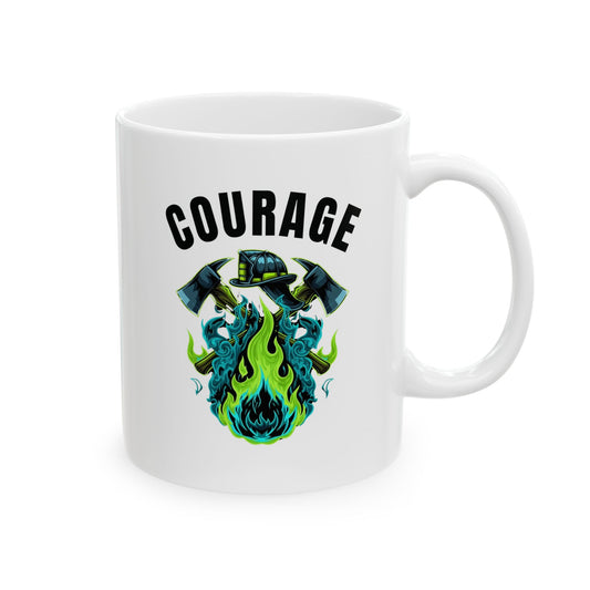 Courage Ceramic Mug, Inspirational Coffee Cup, Comforting Gift for Her, Motivational Drinkware, Encouragement Tea Mug