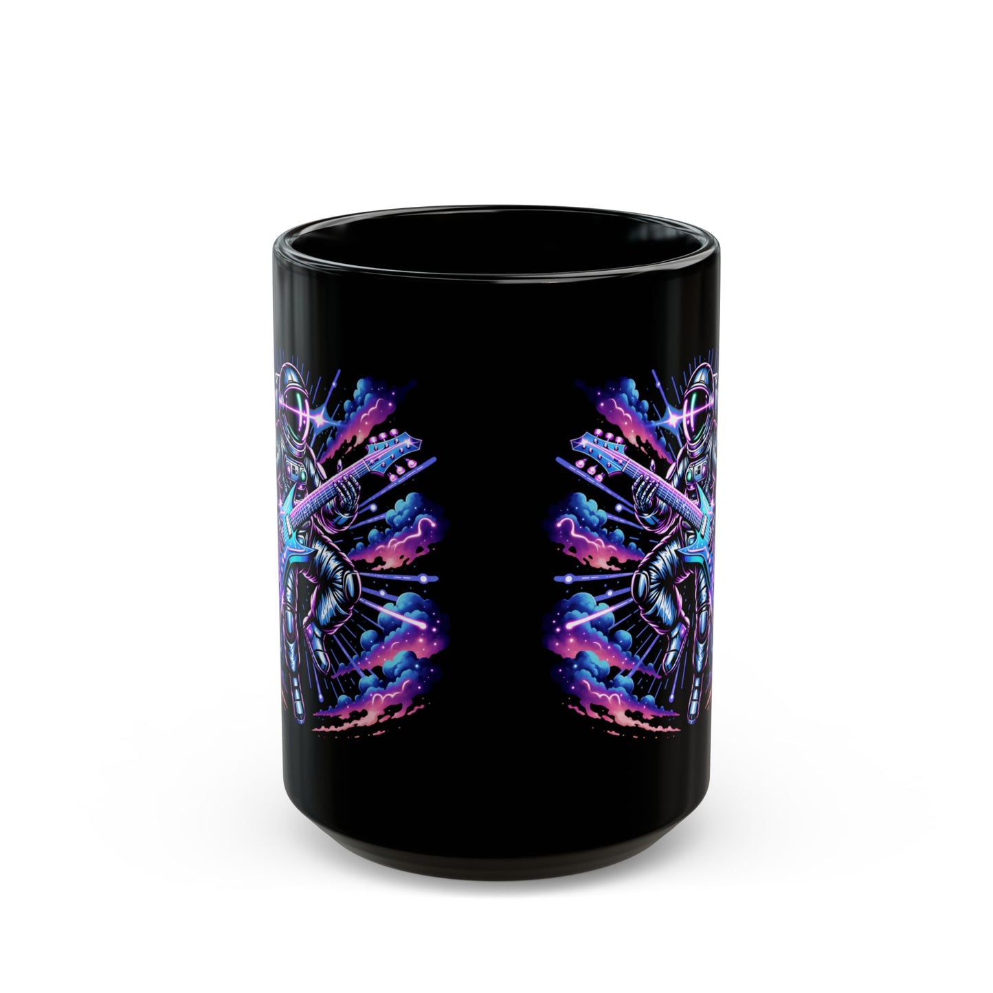 Spaceman Guitar Electric Black Mug (15oz)