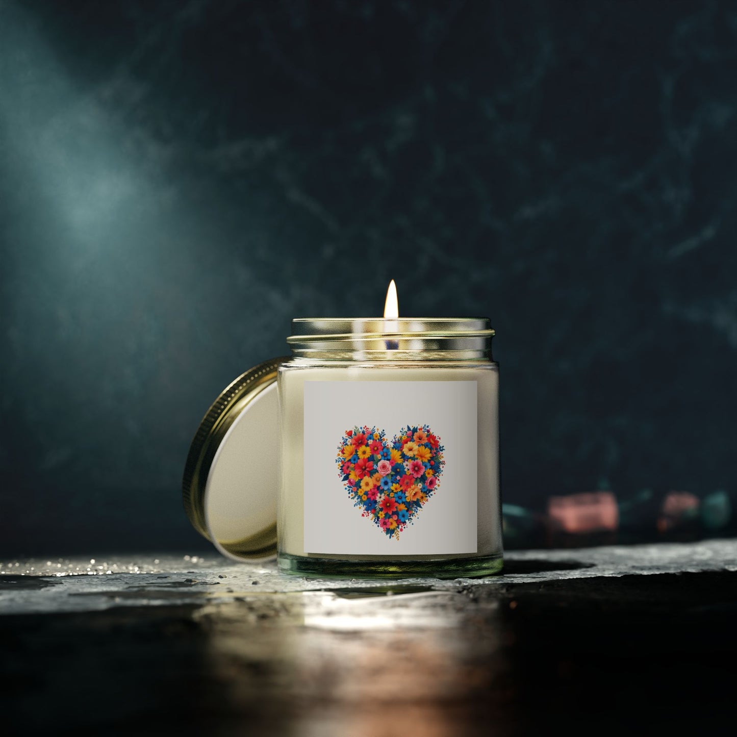 Floral Heart Scented Candles