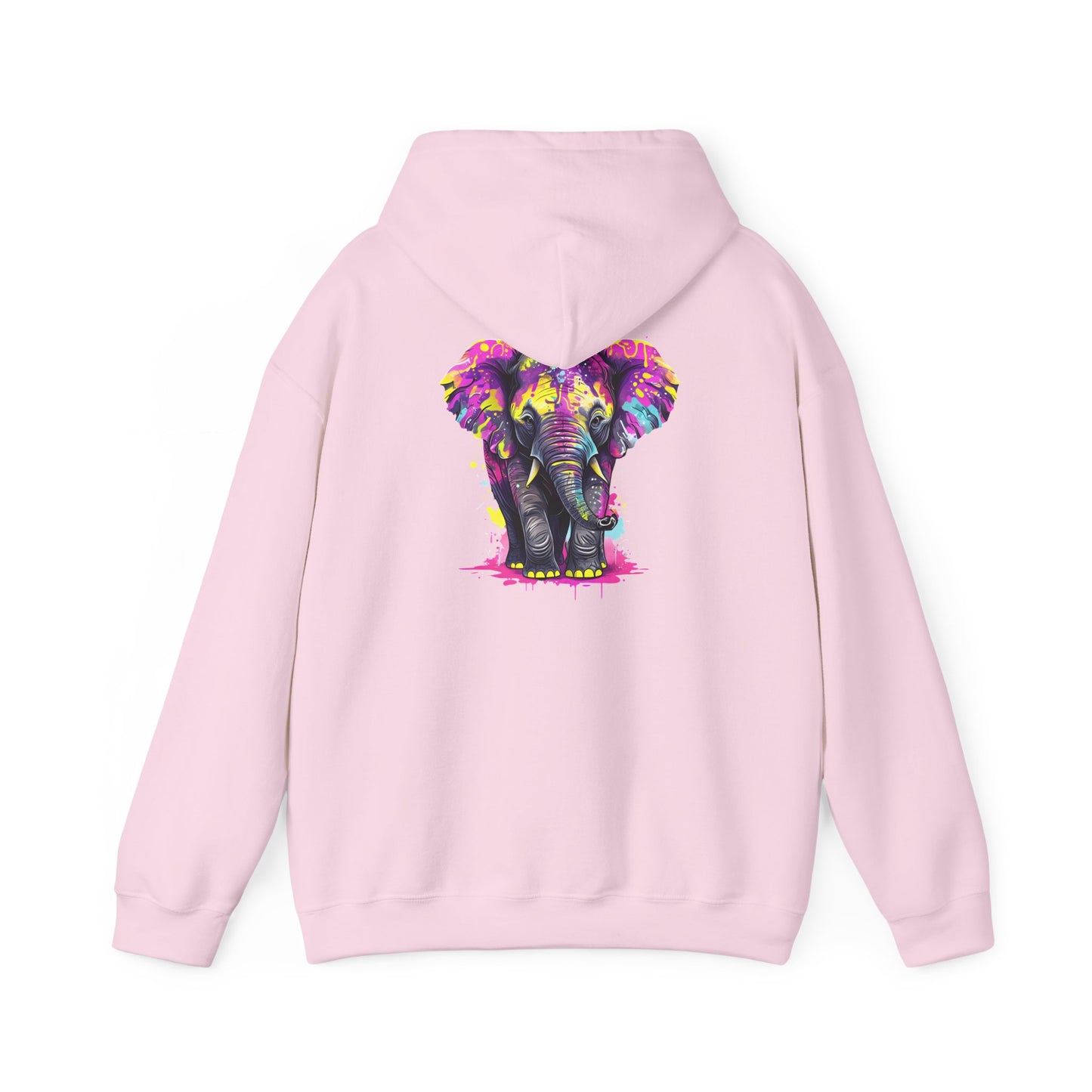 Colorful Elephant Art Hoodie for Men & Women, Cozy Heavy Blend Sweatshirt