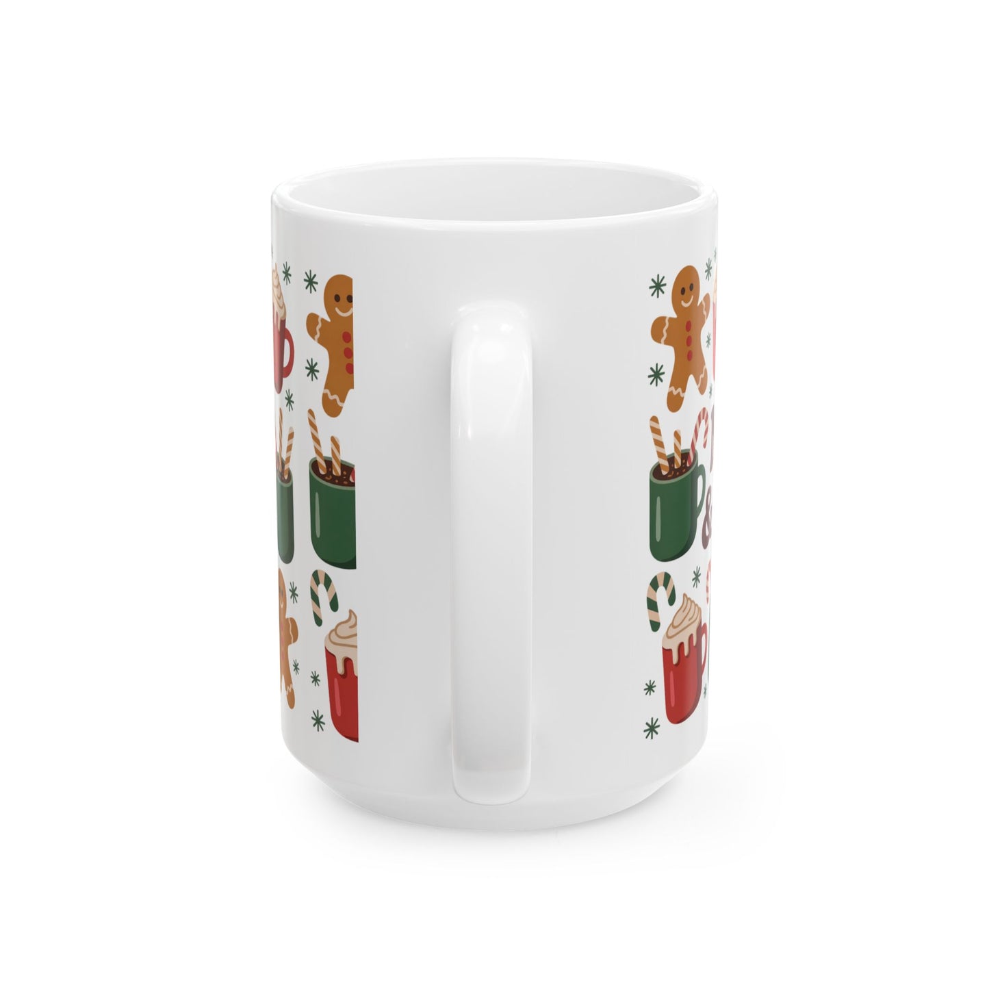 Merry & Bright Holiday Ceramic Mug, Gift for Coffee Lovers, Christmas Mug, Festive Tea Cup, Holiday Gatherings