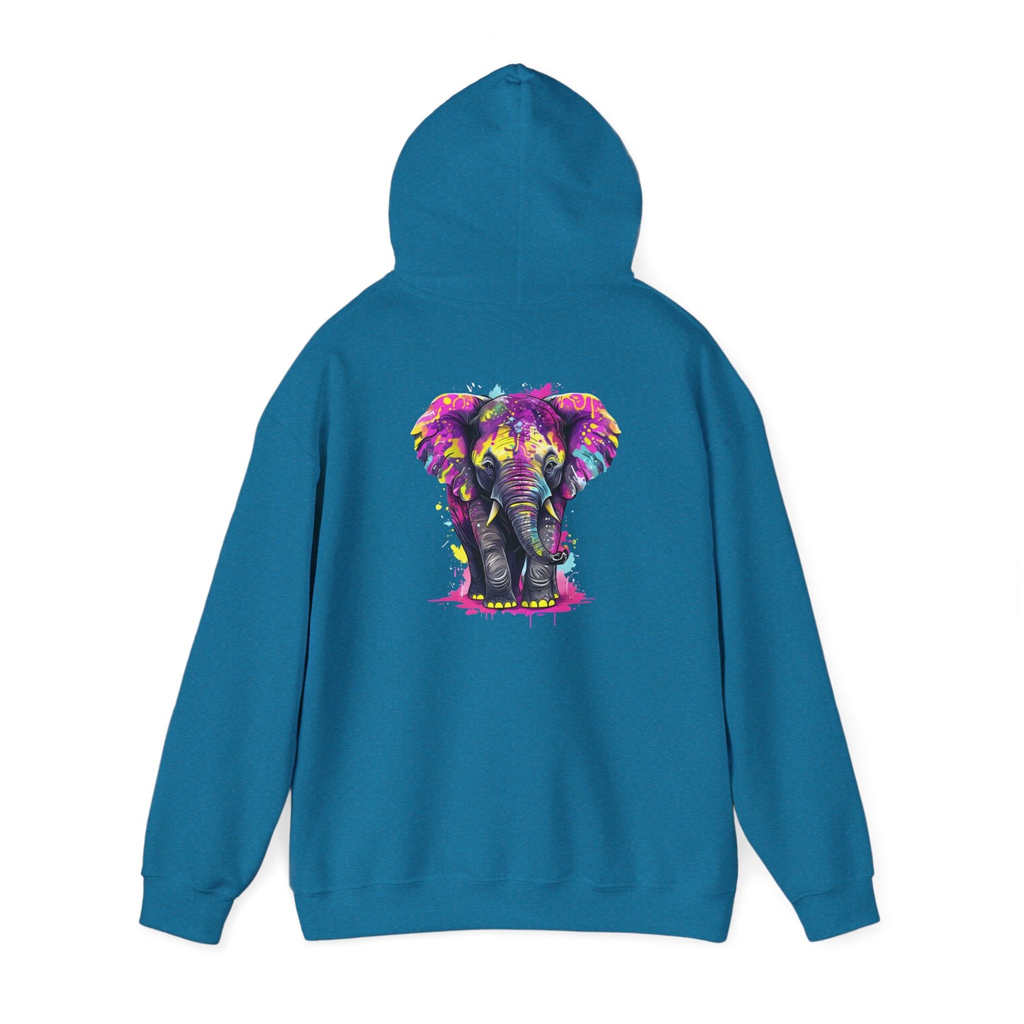 Colorful Elephant Art Hoodie for Men & Women, Cozy Heavy Blend Sweatshirt