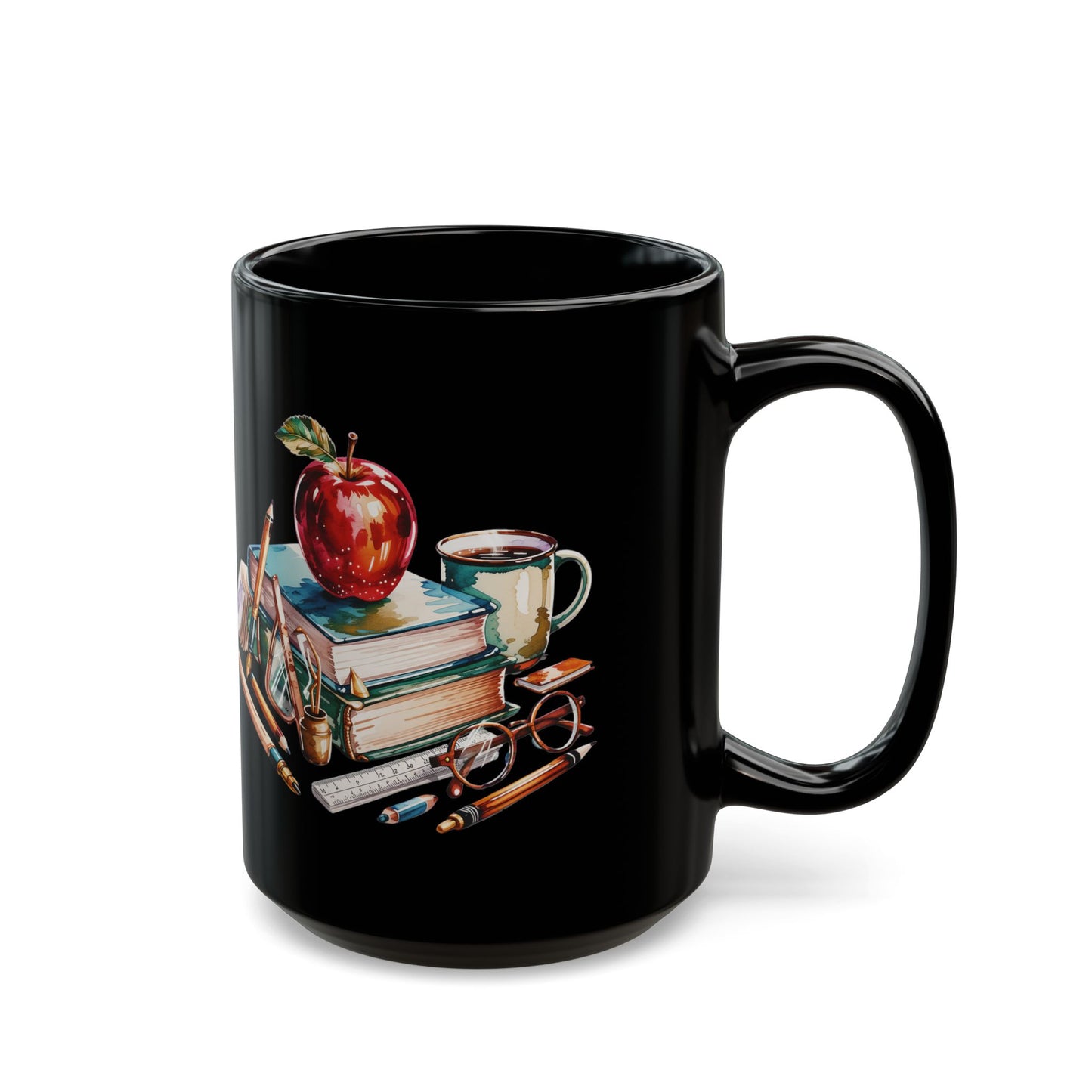 Teacher - Apple Black Mug (11oz, 15oz)