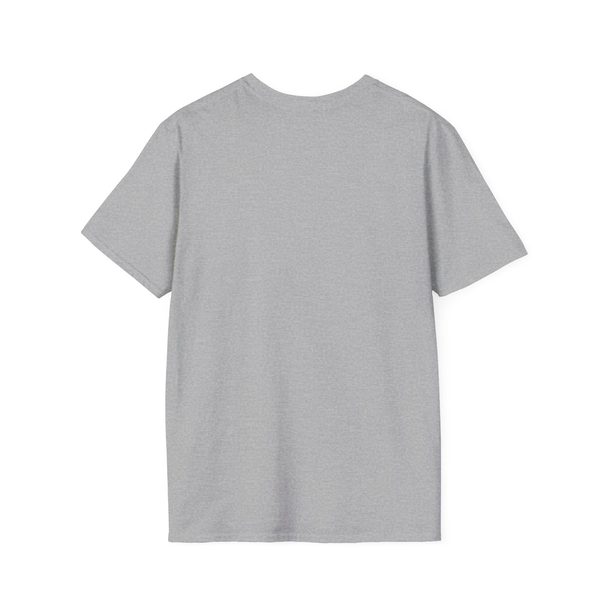 Back of the Sport Grey ugly Christmas sweater tee, plain